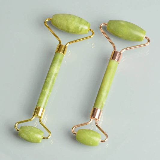 Set Gua Sha Facial — Rodillo de Jade + Herramienta Raspadora