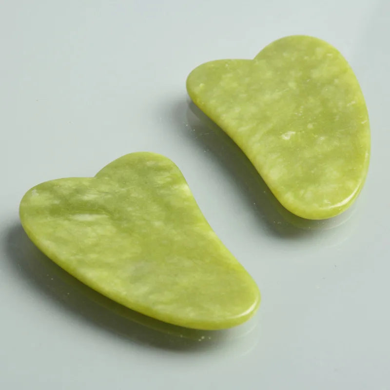 Set Gua Sha Facial — Rodillo de Jade + Herramienta Raspadora